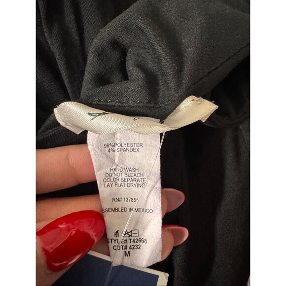 Gaze USA Black Spaghetti Strap V-Neck Bodysuit – Size M - Picture 6 of 7